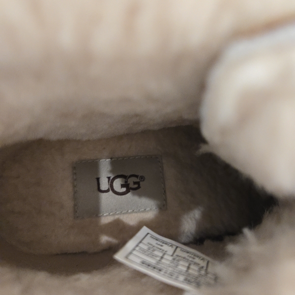 UGG Alasdair Shearling Wedge Boots Size 8 Brown Suede & Leather - Picture 4 of 9